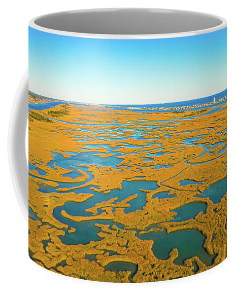Topsail Coffee Mug featuring the photograph The Space Between by Sand Catcher