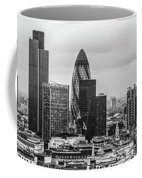 The Square Mile Coffee Mug featuring the photograph The Square Mile, City, London, England, UK - 2011 New 1/10 Panoramic by Robert Khoi