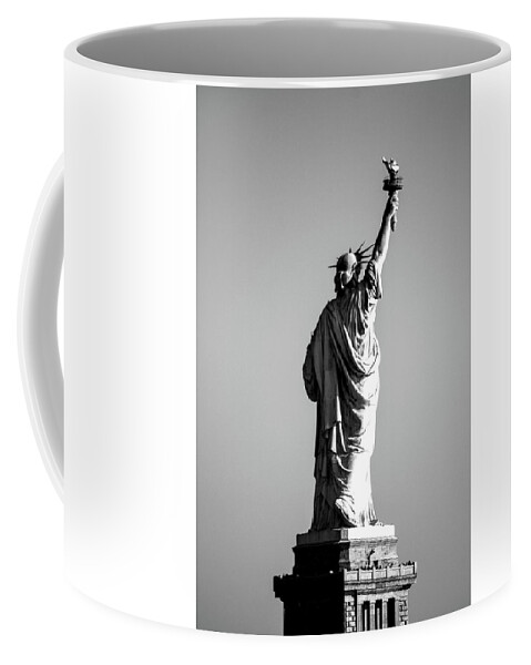 The Statue Coffee Mug featuring the photograph The Statue of Liberty Back shot by Habib Ayat