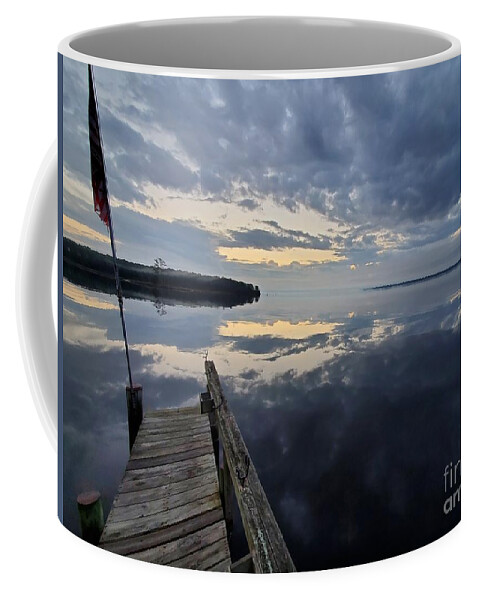 Reflection Coffee Mug featuring the photograph The Stillness of Morning by Elena Pratt