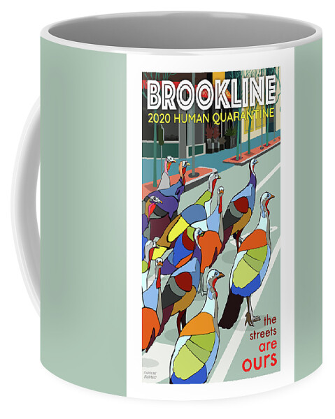 Brookline Coffee Mug featuring the digital art The Streets Are Ours by Caroline Barnes