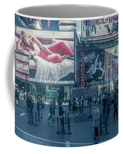 Published Coffee Mug featuring the photograph The Streets Of New York City Xi by Enrique Pelaez