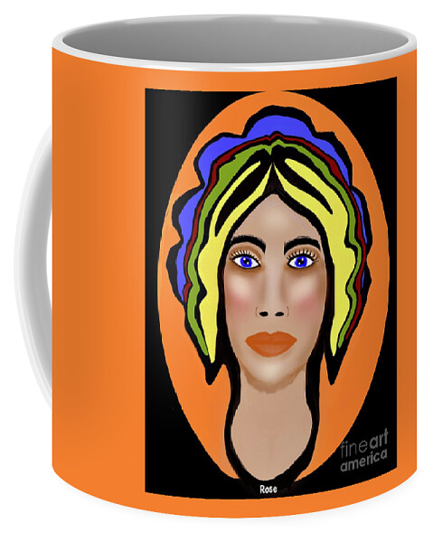 Woman Coffee Mug featuring the digital art The strong woman by Elaine Hayward
