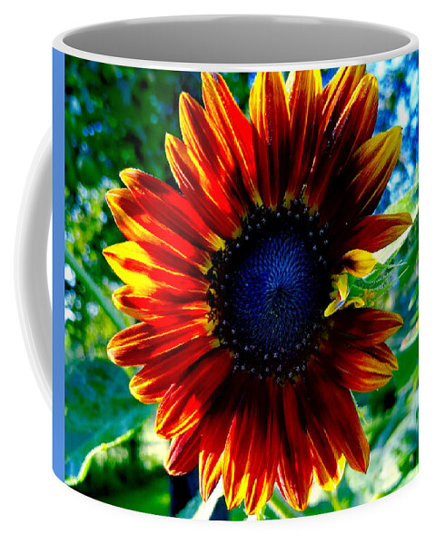 Sunflower Closeup Coffee Mug featuring the digital art The Sun Did It by Pamela Smale Williams