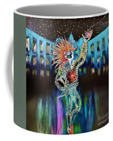 Castle Coffee Mug featuring the painting The Sun-king Dance.... by Tatyana Shvartsakh