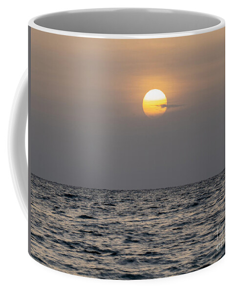Sunset Coffee Mug featuring the photograph The Sunset Through the Sahara Dust Plume Off the Florida Gulf Coast by L Bosco