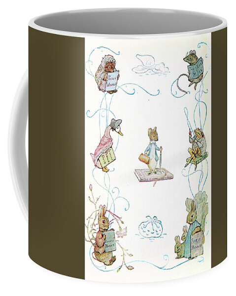  Coffee Mug featuring the painting The Tale of Peter Rabbit ab40 by Historic Illustrations