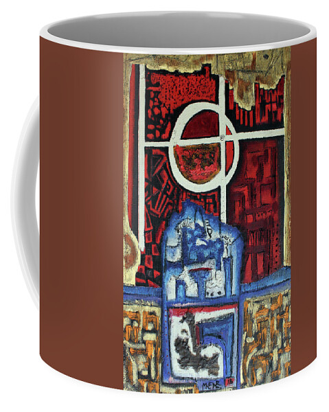 African Art Coffee Mug featuring the painting The Target Is I by Michael Nene