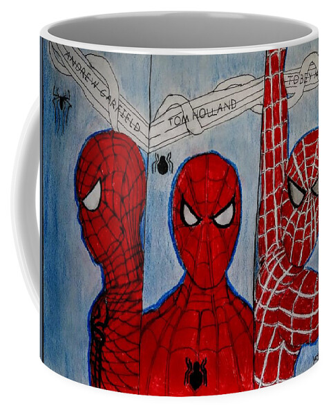 The Three Spider-Man Coffee Mug by Jeremiah Burton - Pixels