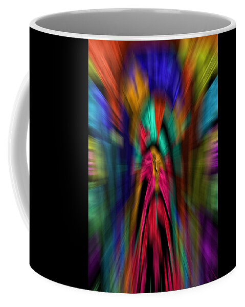 Abstract Coffee Mug featuring the digital art The Time Tunnel in Living Color - Abstract by Ronald Mills