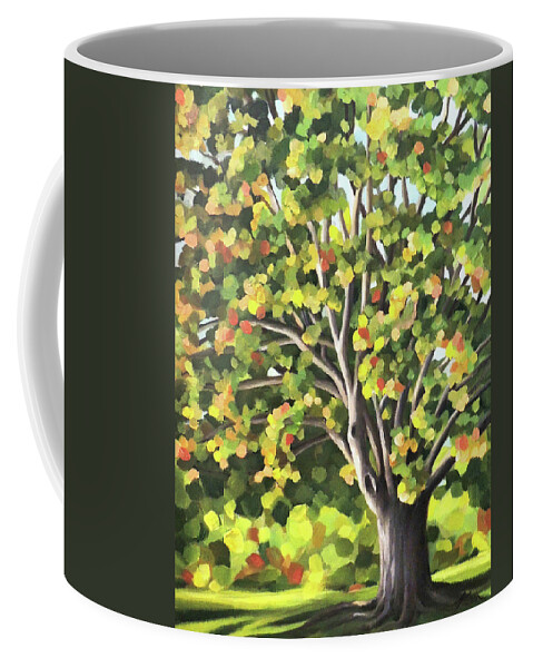 Tree Coffee Mug featuring the painting The Tree I See by Nancy Griswold