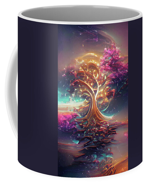 Tree Coffee Mug featuring the digital art The Tree Of Life by Digital Art Cafe
