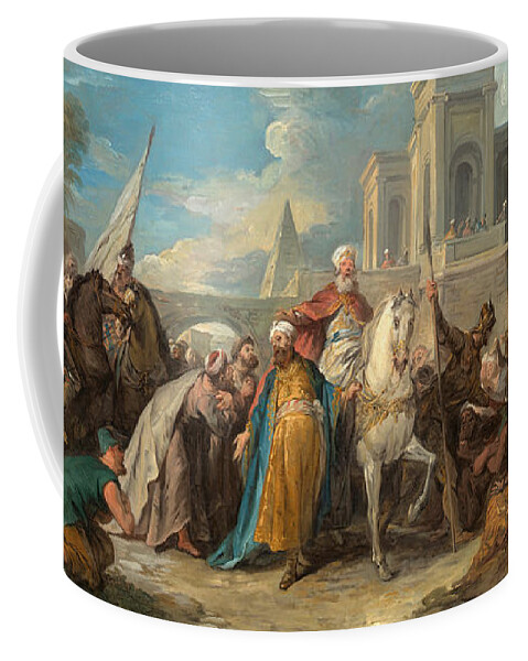 Jean-francois Detroy Coffee Mug featuring the painting The Triumph of Mordecai by Jean-Francois Detroy