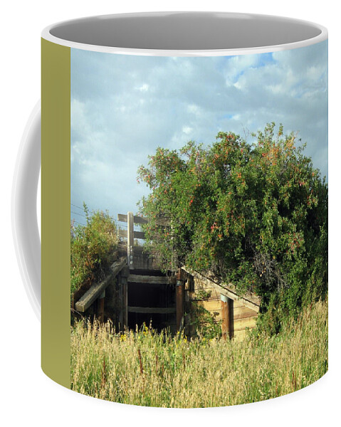 Tunnel Coffee Mug featuring the photograph The Tunnel and the Wild Plum Thicket by Katie Keenan