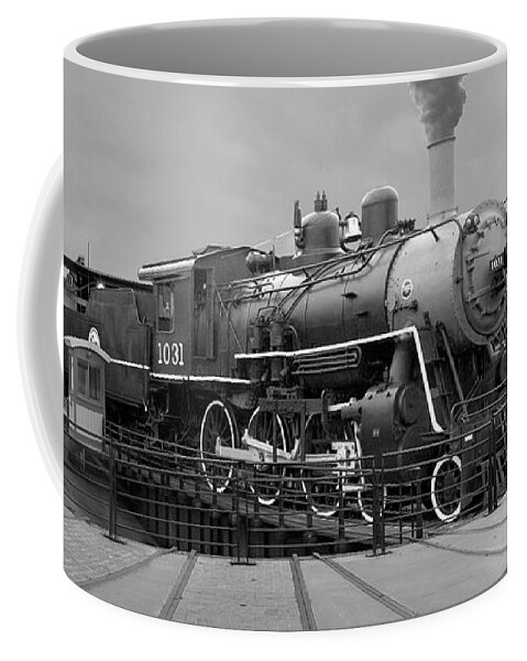 Steam Engine Coffee Mug featuring the photograph The Turntable Panoramic by Mike McGlothlen