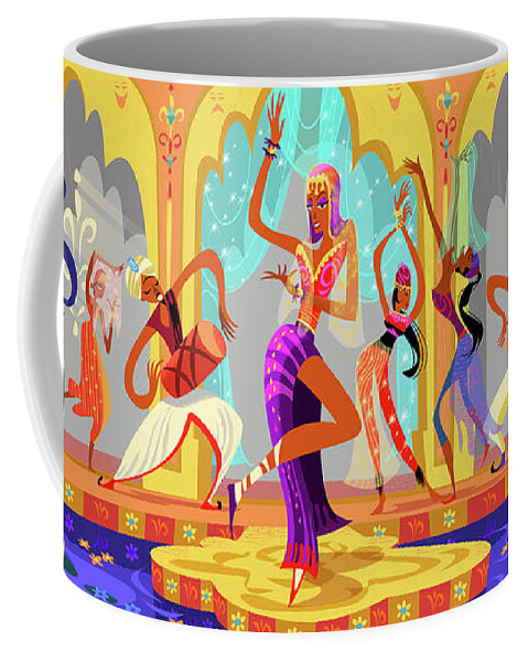 Harem Coffee Mug featuring the digital art The Veil Dance by Alan Bodner