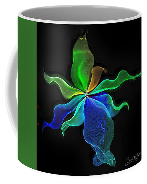 Abstract Coffee Mug featuring the photograph The Veils - Abstract - Series #5 by Barbara Zahno