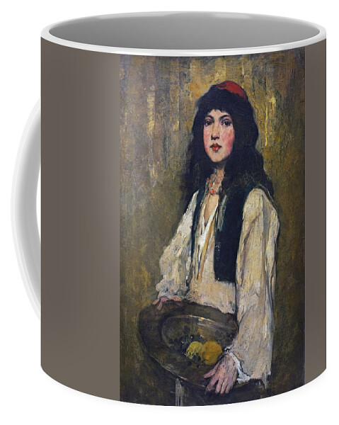 Frank Duveneck Coffee Mug featuring the painting The Venetian Girl by Frank Duveneck