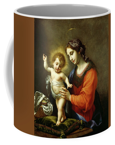Carlo Dolci Coffee Mug featuring the painting The Virgin and Child by Carlo Dolci
