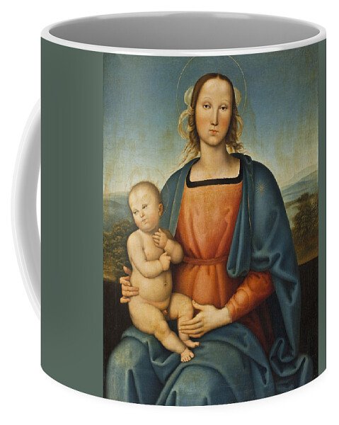Ditlev Blunck Coffee Mug featuring the painting The Virgin and Child by Ditlev Blunck