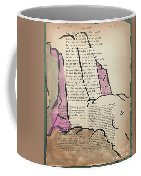 Sumi Ink Coffee Mug featuring the drawing The Vision 36 by M Bellavia