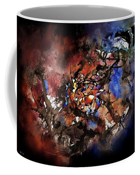 Abstract Digital Painting Coffee Mug featuring the painting the Vortex by Wolfgang Schweizer