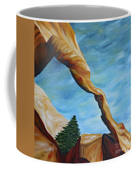 Landscape Coffee Mug featuring the painting The Wall Arch II by Christiane Schulze Art And Photography
