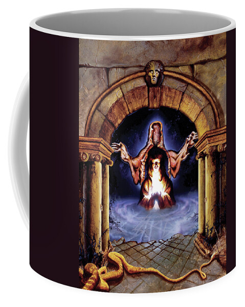 Gothic Coffee Mug featuring the painting The Welcome by Sv Bell