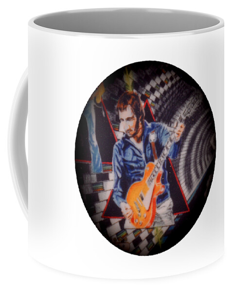 Colored Pencil Coffee Mug featuring the drawing The Who Live - Pete Townshend - detail #1 by Sean Connolly