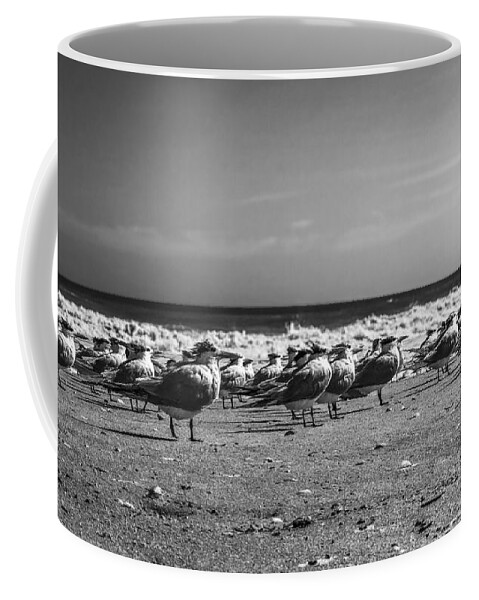 Black And White Coffee Mug featuring the photograph There's Tomorrow by Eddy Mann