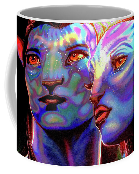 Avatar Coffee Mug featuring the digital art These Colors Won't Run by Larry Beat