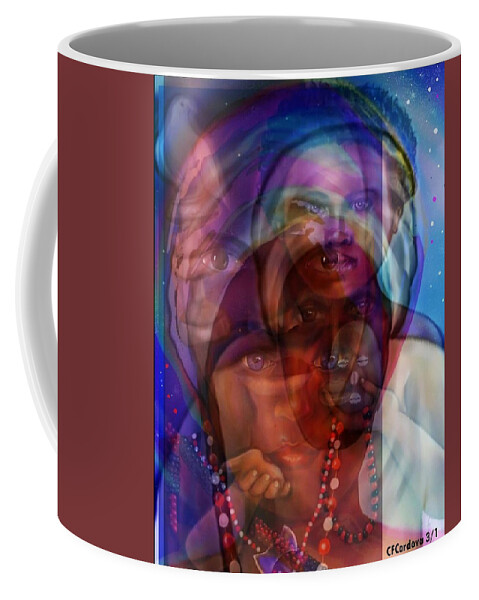 Obatala Coffee Mug featuring the digital art Orisha Energy by Carmen Cordova