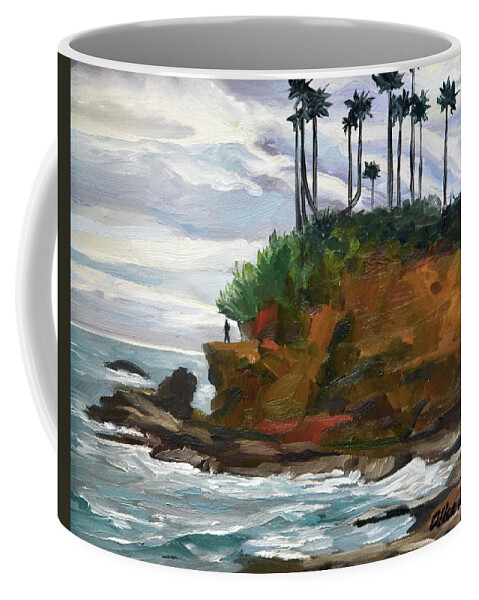 Seascape Coffee Mug featuring the painting Things Are Looking Up by Alice Leggett