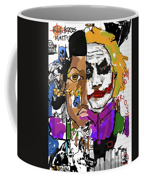  Coffee Mug featuring the painting Think Critically by Oriel Ceballos