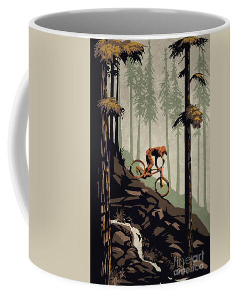  Coffee Mug featuring the painting Think outside no slogan by Sassan Filsoof
