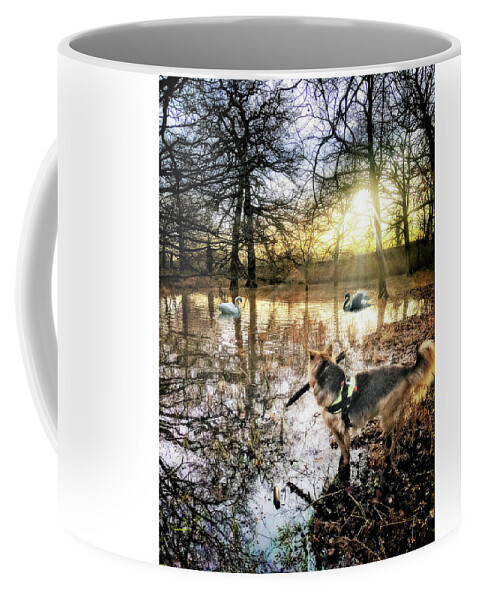 2d Coffee Mug featuring the digital art This Is A Stick Up by Brian Wallace
