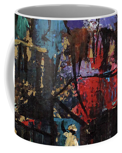  Coffee Mug featuring the painting This Is Us by Joe Maseko