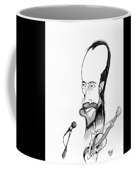 Radiohead Coffee Mug featuring the drawing Thom Yorke by Michael Hopkins