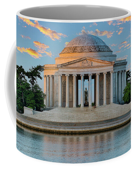 Thomas Jefferson Coffee Mug featuring the photograph Thomas Jefferson Memorial at Sunrise by Sebastian Musial
