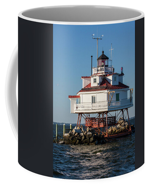 Lighthouse Coffee Mug featuring the photograph Thomas Point Light - No.1 by Steve Ember