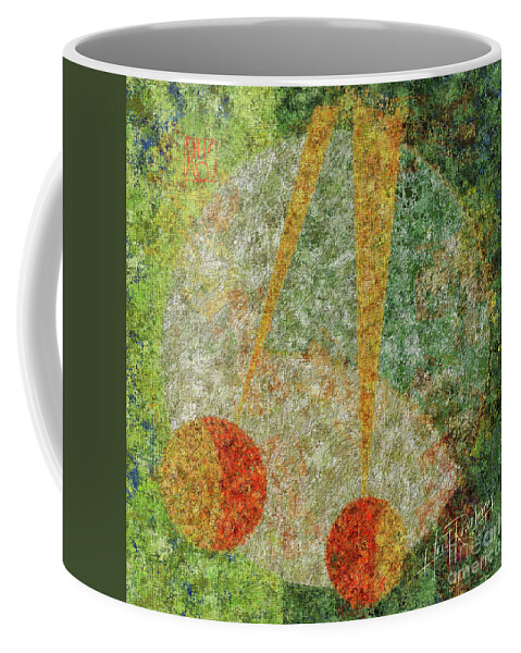 Abstract Coffee Mug featuring the painting Thoughts Whisper Quietly by Horst Rosenberger