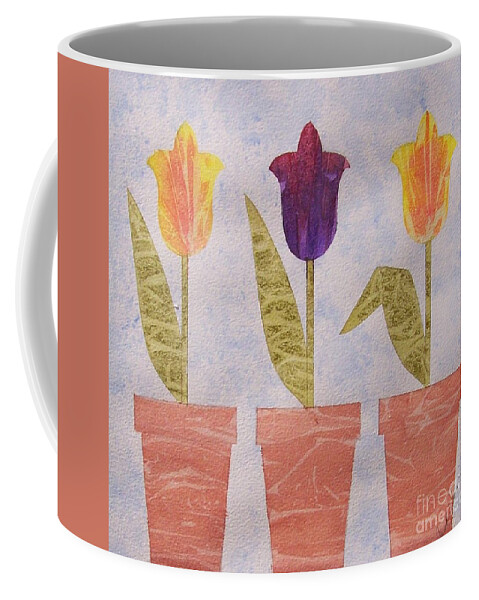 Flowers Coffee Mug featuring the painting Three Cheers For Spring by Jackie Mueller-Jones
