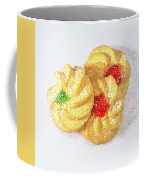 Three Cookies Coffee Mug featuring the photograph Three Cookies by Sharon Popek