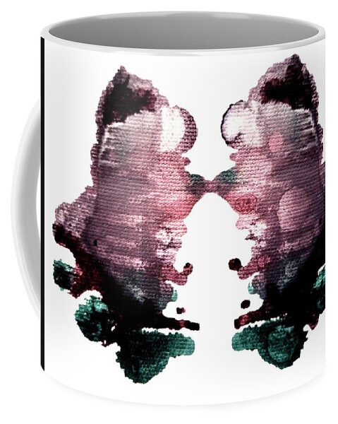 Abstract. Crystals Coffee Mug featuring the painting Three Jades by Stephenie Zagorski
