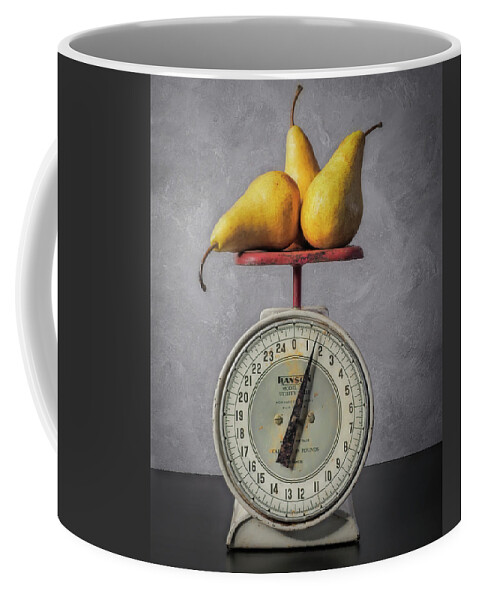 Pears Coffee Mug featuring the photograph Three Pears by Sylvia Goldkranz