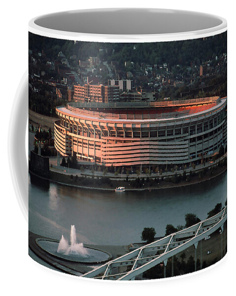 Three Rivers Stadium Coffee Mug featuring the photograph Three Rivers Stadium by ARTtography by David Bruce Kawchak