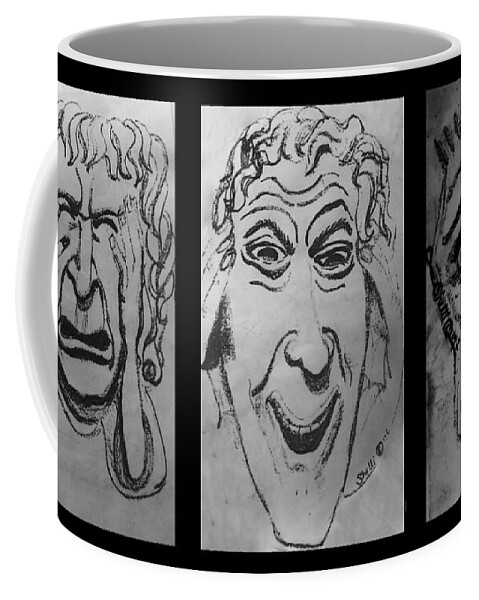 Ugly Coffee Mug featuring the mixed media Three Uglies by Shelli Fitzpatrick