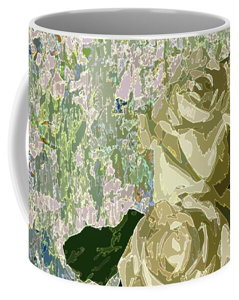 Rose Coffee Mug featuring the photograph Three Yellow Roses in Pastels by Corinne Carroll