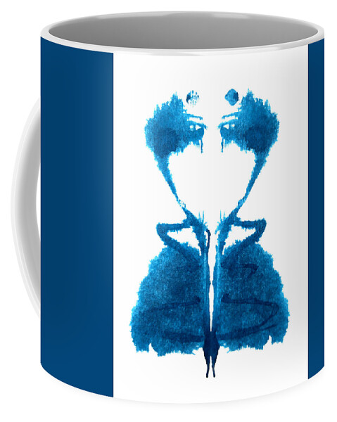 Abstract Coffee Mug featuring the painting Throat Chakra by Stephenie Zagorski