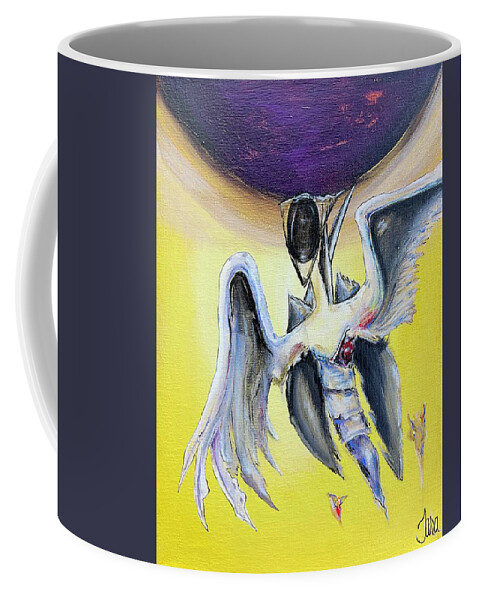 Bizarre Coffee Mug featuring the painting Taras Throne Choir by Tara Dunbar